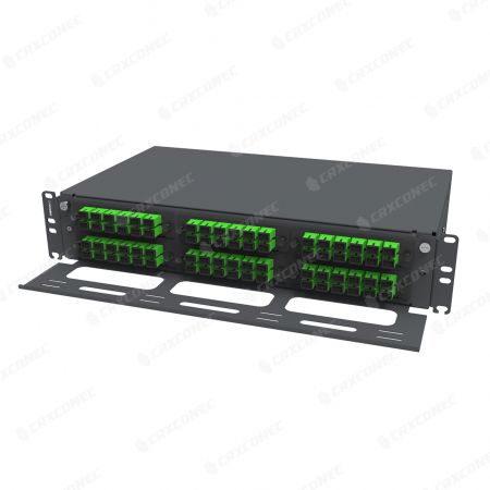 2U Cassette Fiber Panel  Multi functions With Large Hole Support Bar - 2U cassette type fiber panel applied in high-density deployment